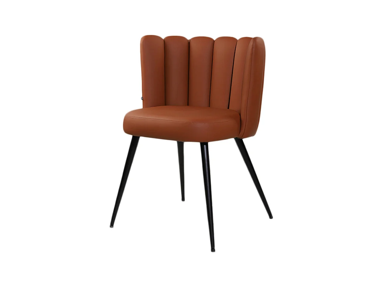 Esszimmerstuhl - Braun Kunstleder - JADA