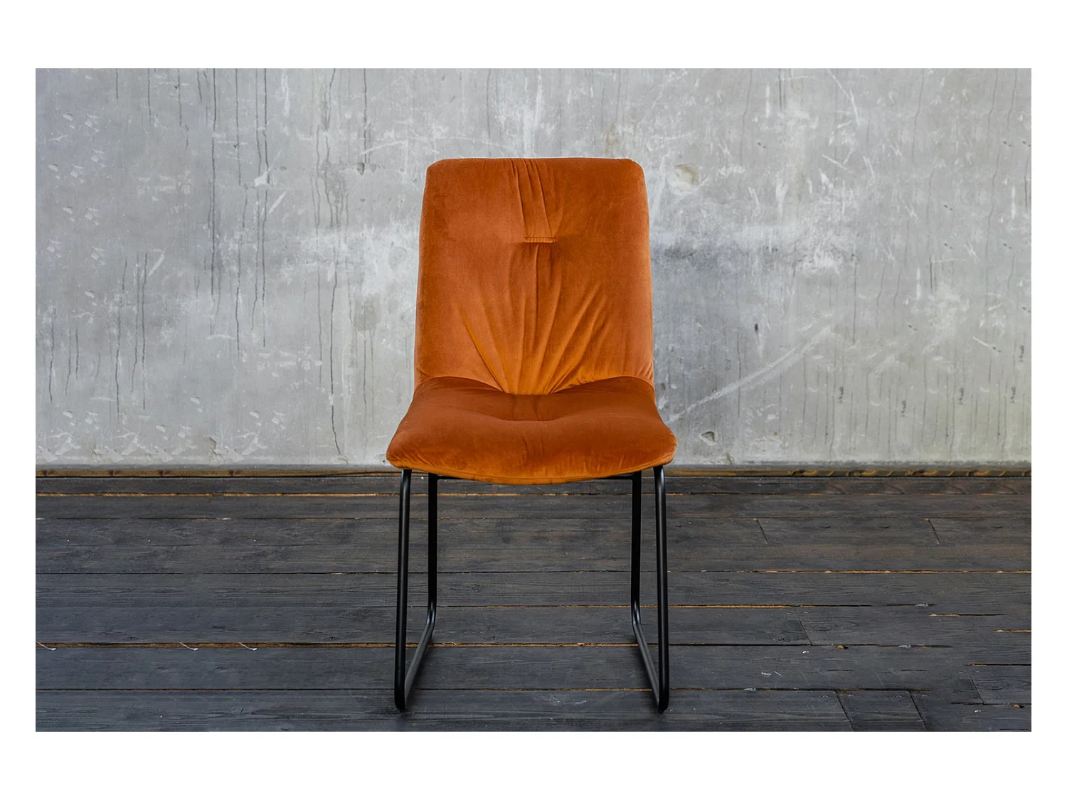 Chaise - Orange Velours - ZITA