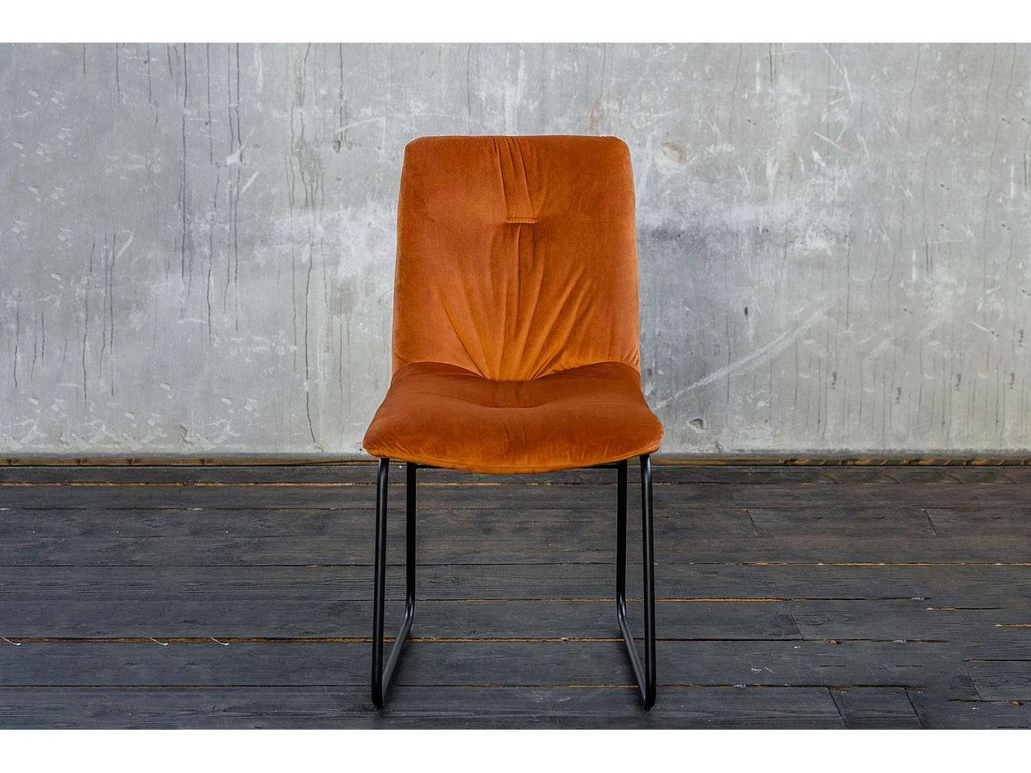 Chaise - Orange Velours - ZITA