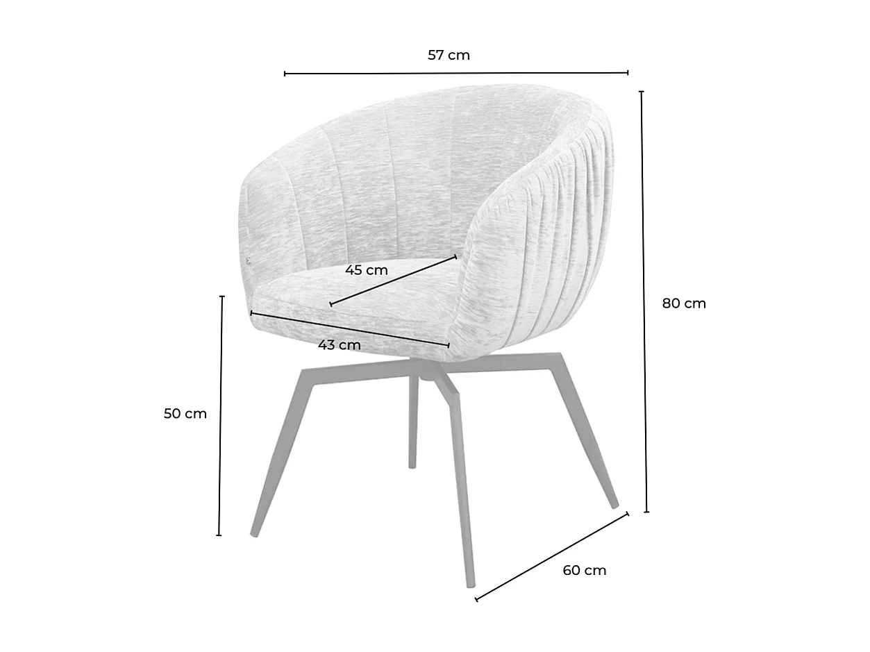 Chaise rembourrée - Noir tissu tissé - LIMA