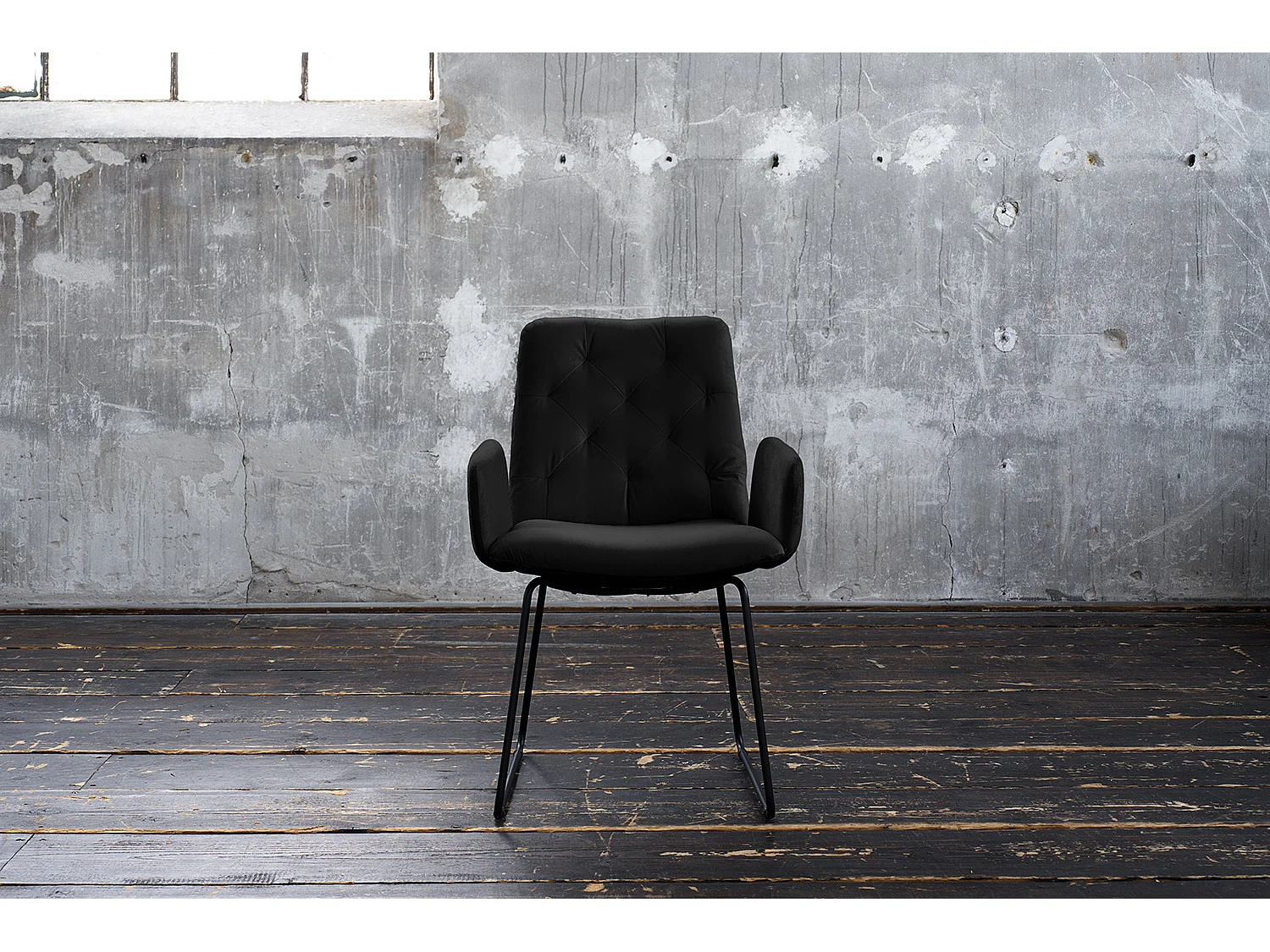 Fauteuil - Noir Velours - NEW CHARME