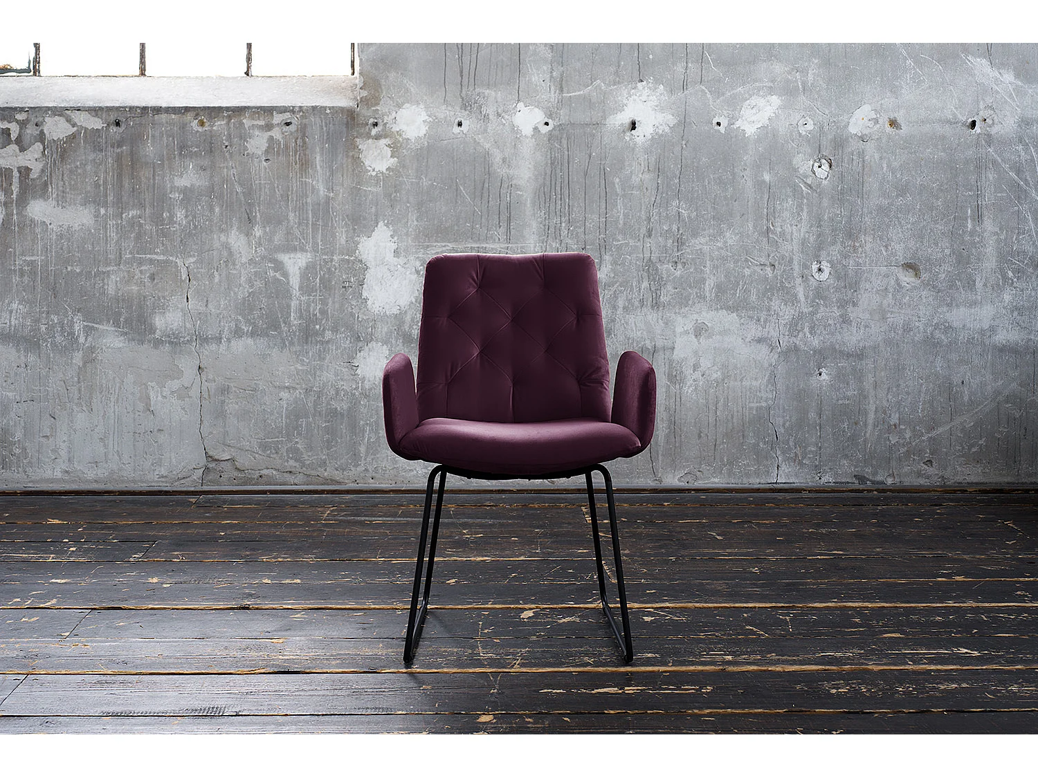 Armlehnenstuhl - Violett Velvet - NEW CHARME