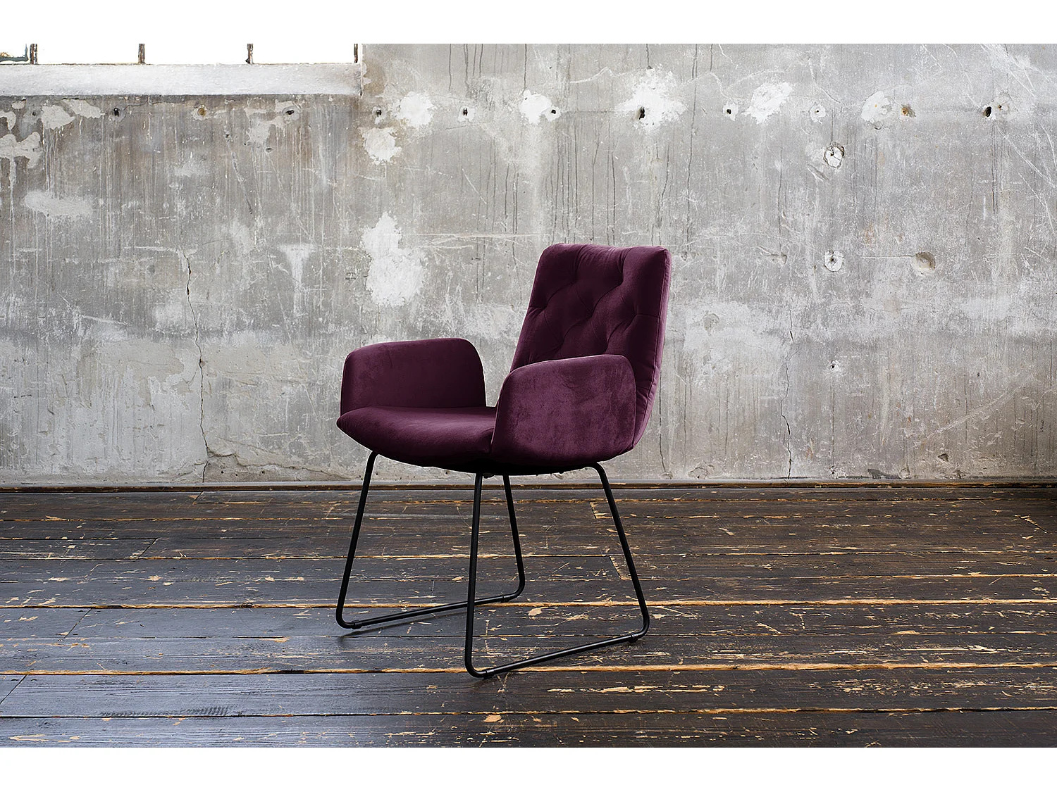 Armlehnenstuhl - Violett Velvet - NEW CHARME