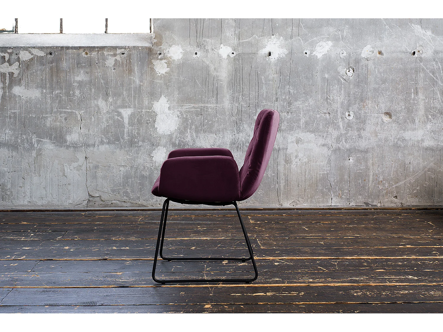 Armlehnenstuhl - Violett Velvet - NEW CHARME