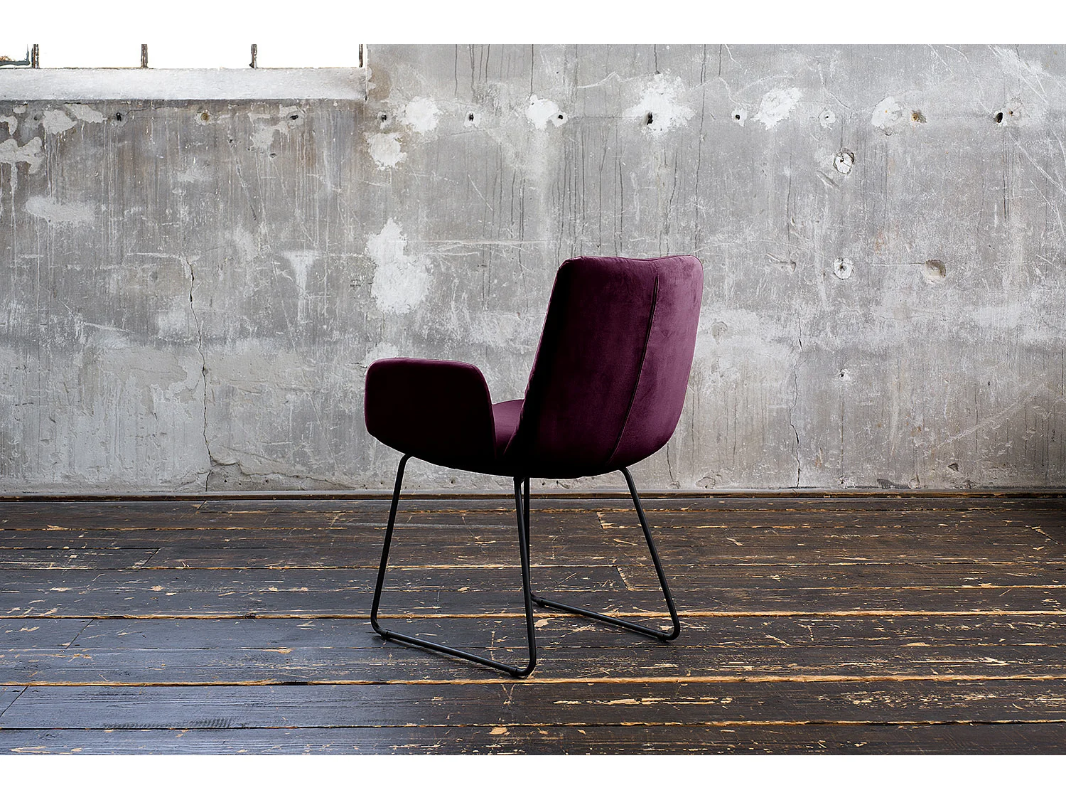 Armlehnenstuhl - Violett Velvet - NEW CHARME