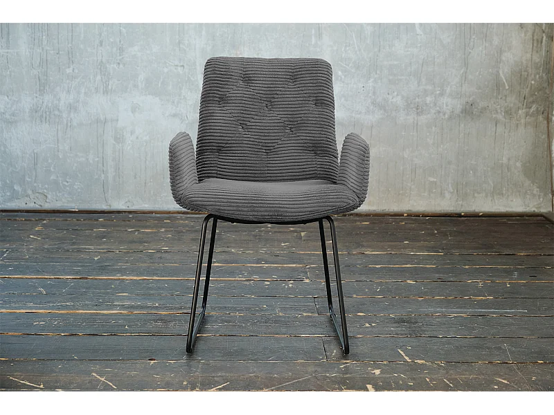 Stuhl - Grau Cord - CHARME