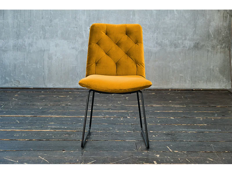 Silla - amarillo terciopelo - CHARME