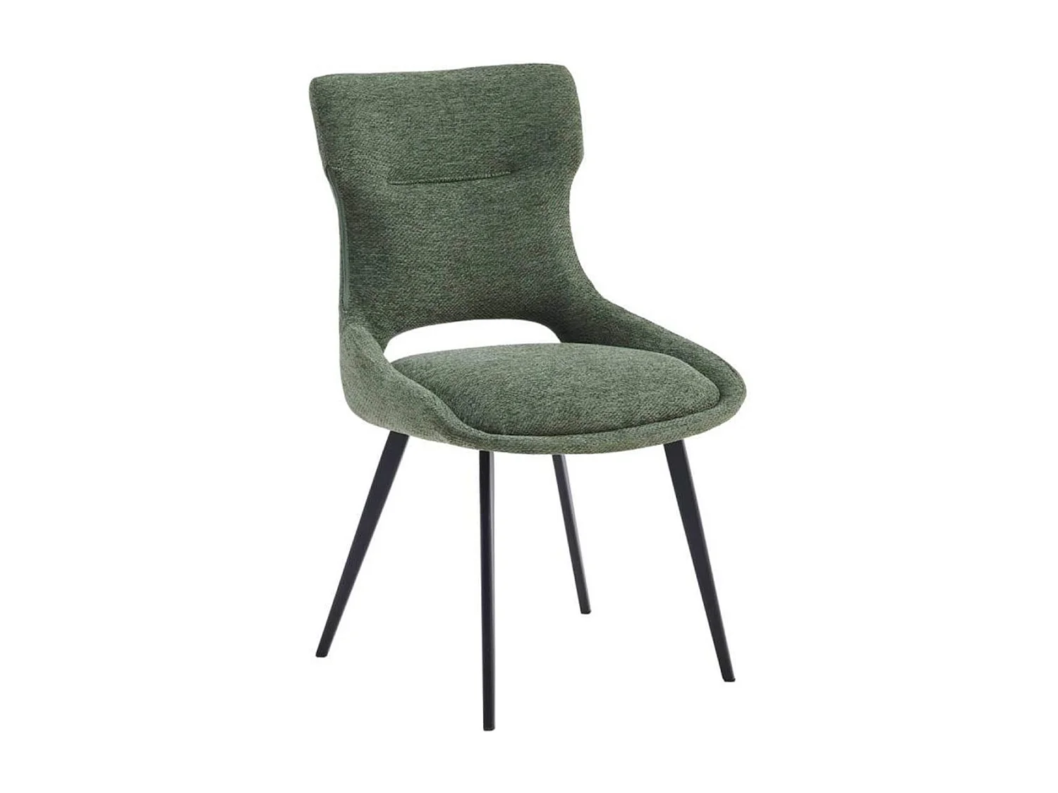 AMANDA - Lot de 2 Chaises Tissu Coloris Vert