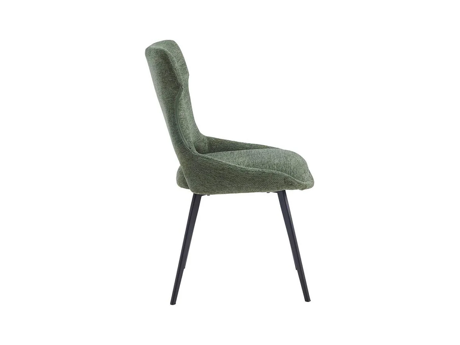 AMANDA - Lot de 2 Chaises Tissu Coloris Vert