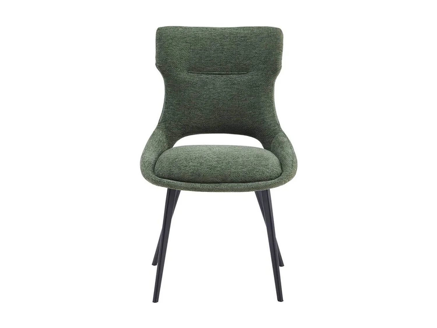 AMANDA - Lot de 2 Chaises Tissu Coloris Vert