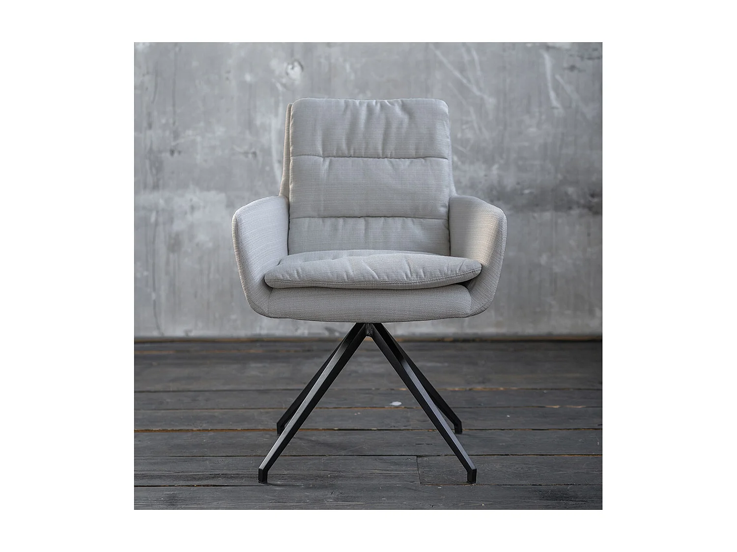 Drehstuhl - Hellgrau Webstoff - VINCE