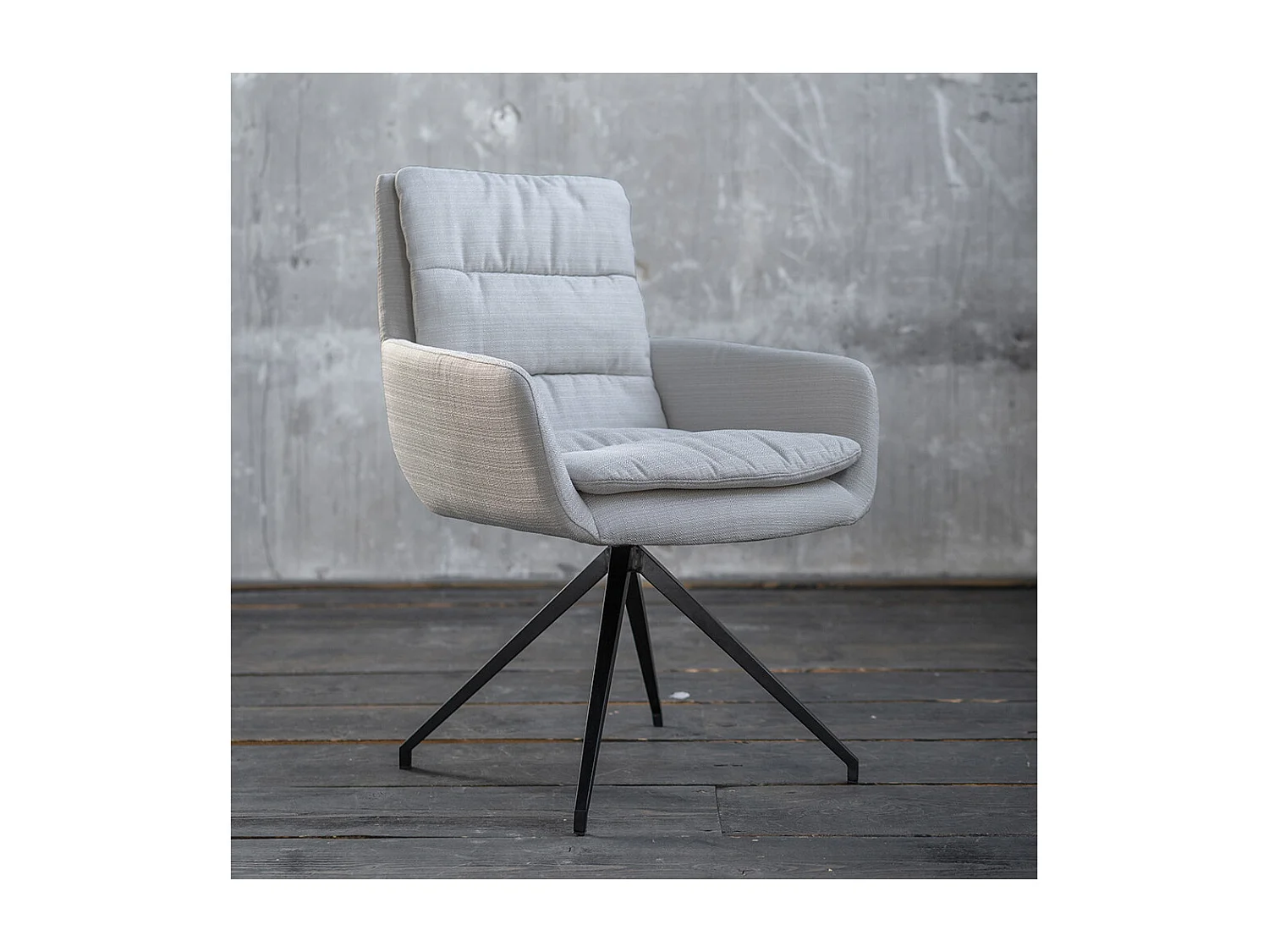 Drehstuhl - Hellgrau Webstoff - VINCE