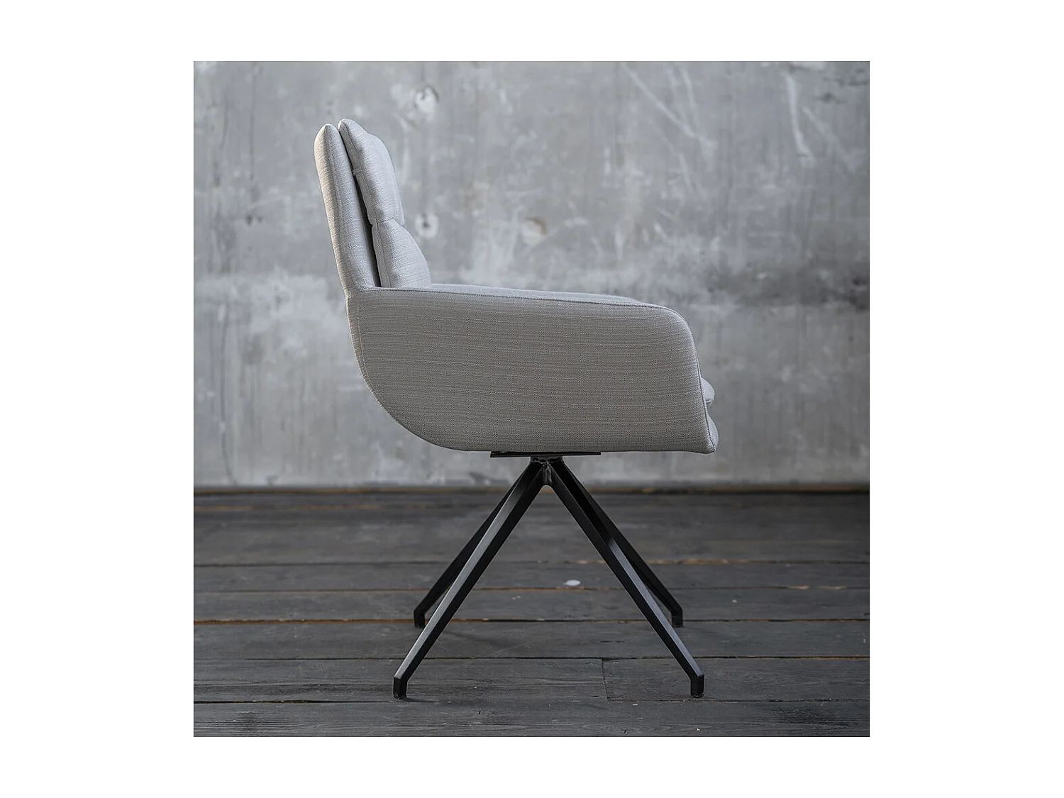 Drehstuhl - Hellgrau Webstoff - VINCE