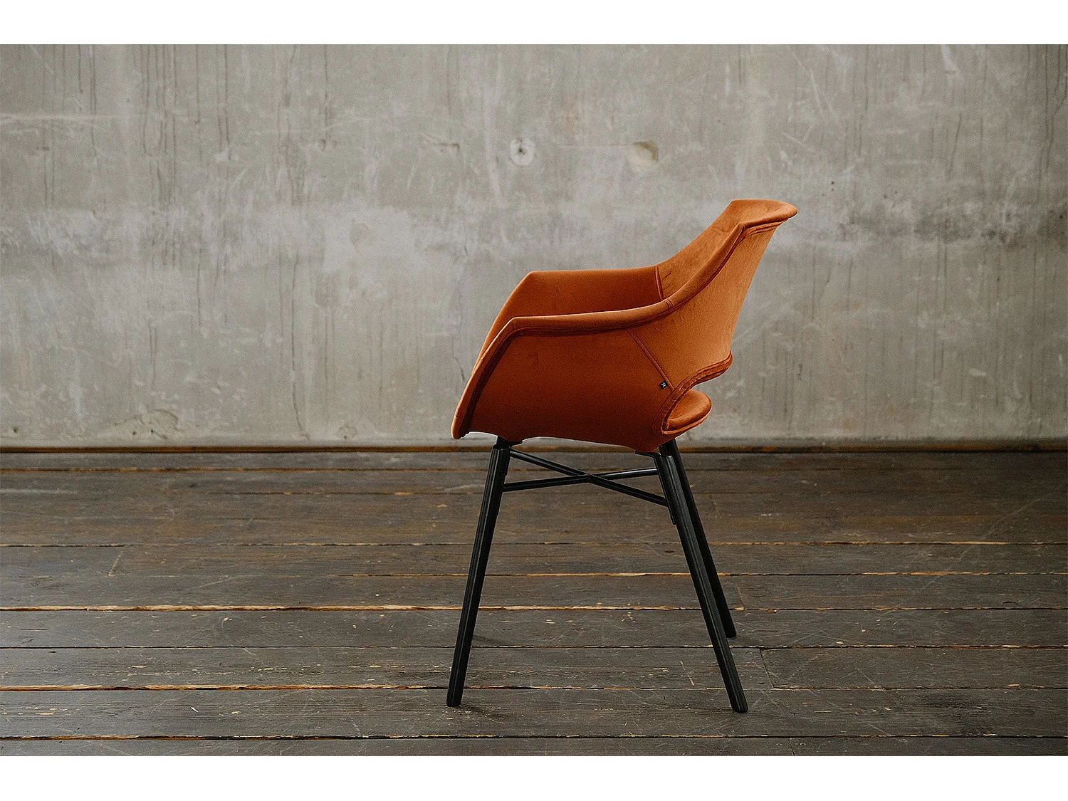 Chaise rembourrée - marron Velours - ZAJA