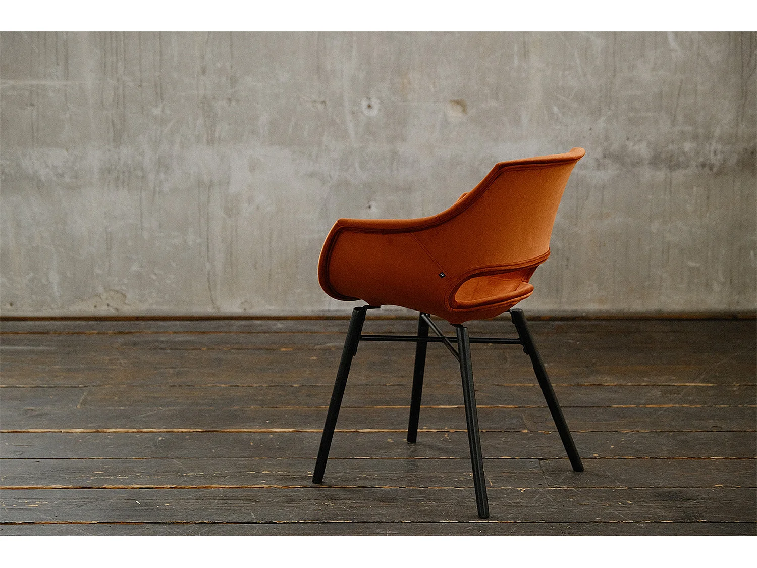 Chaise rembourrée - marron Velours - ZAJA