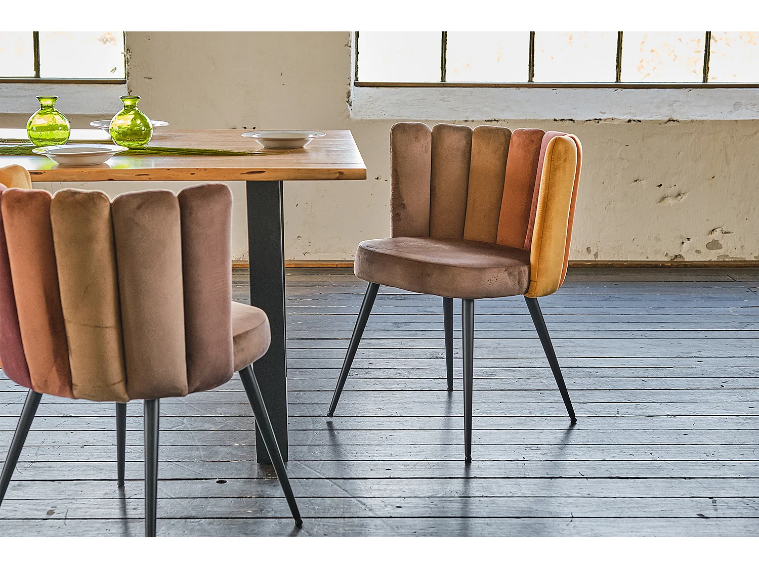 silla - marrón terciopelo - JADA