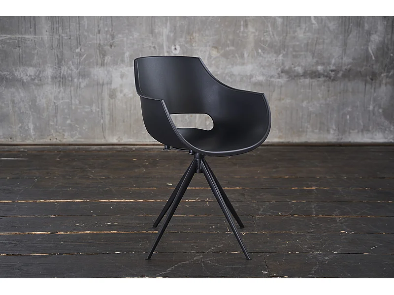 Drehstuhl - Schwarz Kunststoff - ZAJA