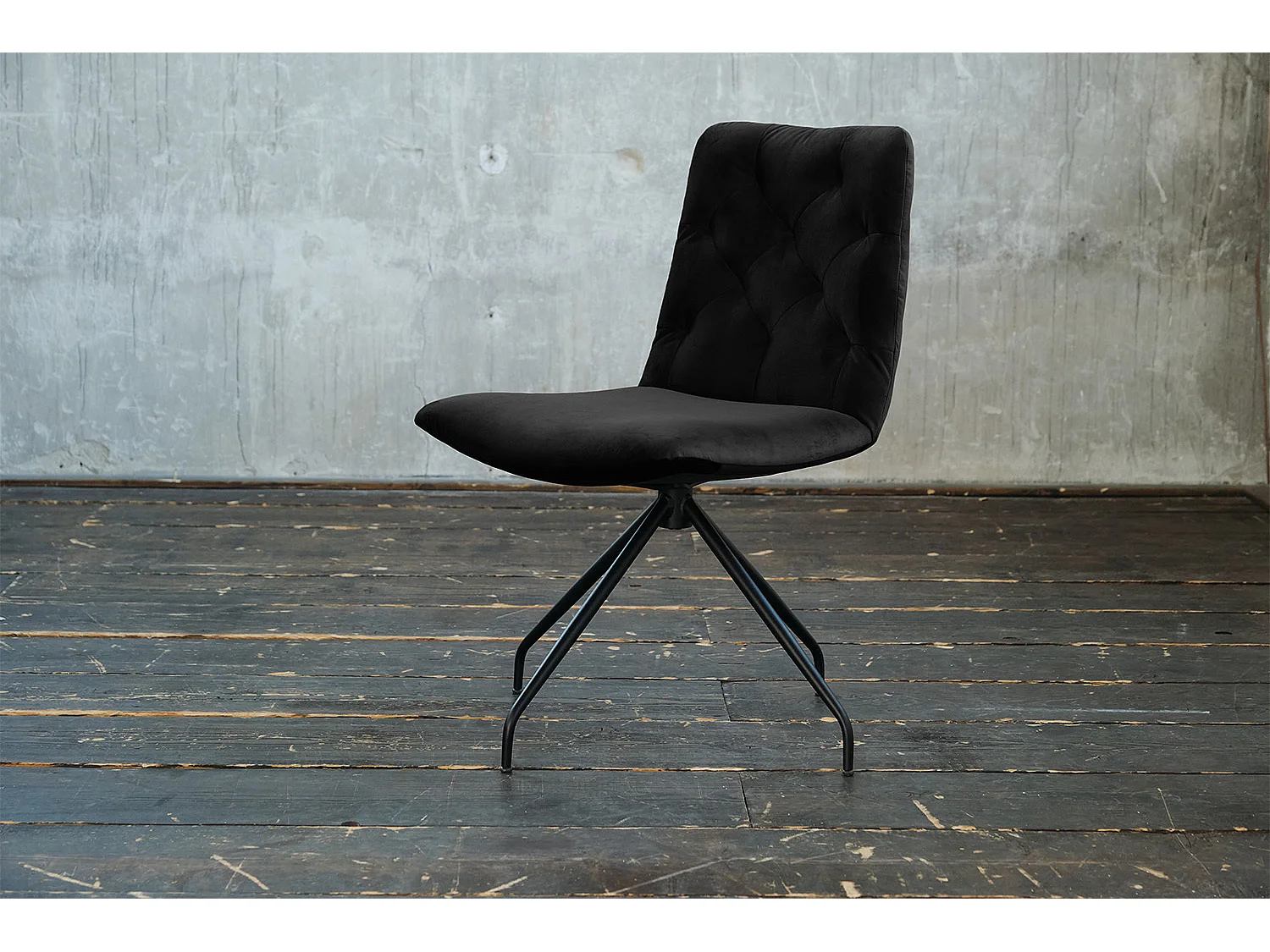 Fauteuil - Noir Velours - CHARME