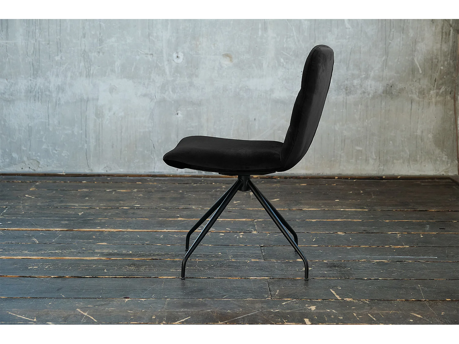 Armlehnenstuhl - Schwarz Velvet - CHARME