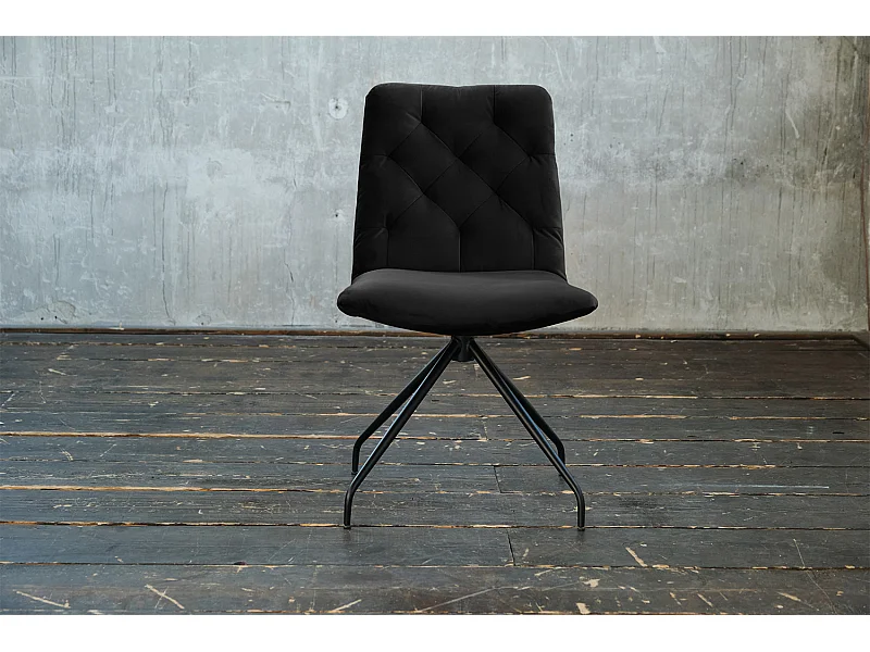 Fauteuil - Noir Velours - CHARME