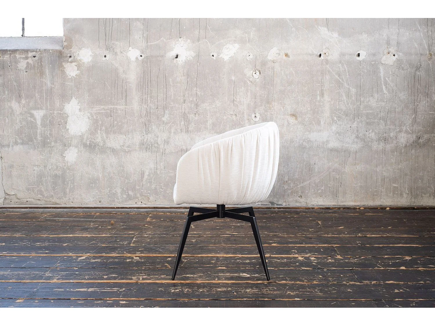 Eetkamerstoel - Crème wit Geweven stof - LIMA