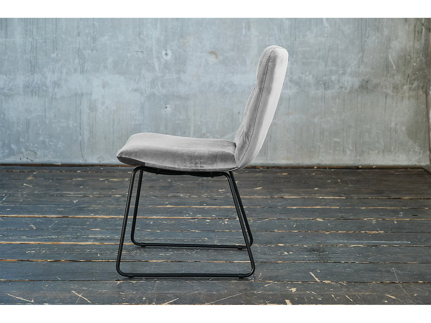 Polsterstuhl - Silber Velvet - CHARME