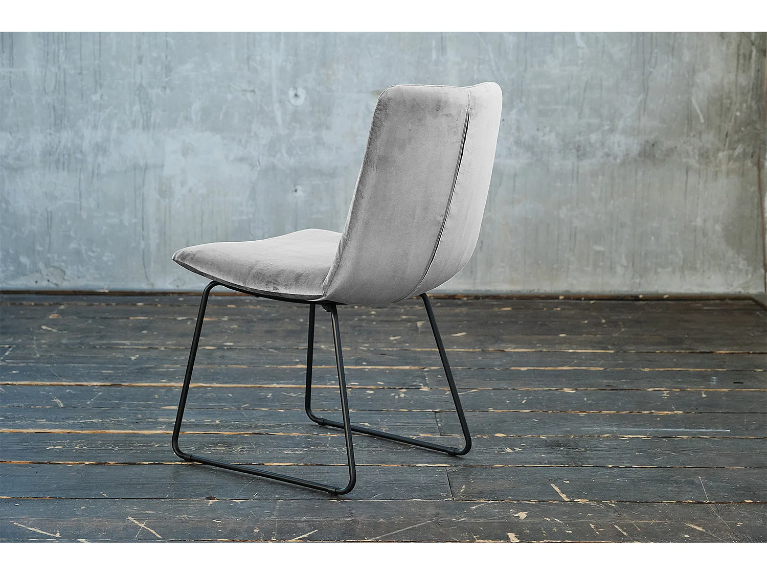 Polsterstuhl - Silber Velvet - CHARME