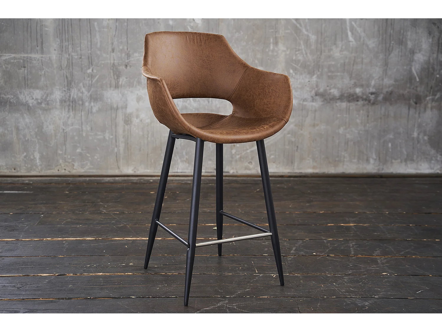 Tabouret - marron microfibre - ZAJA