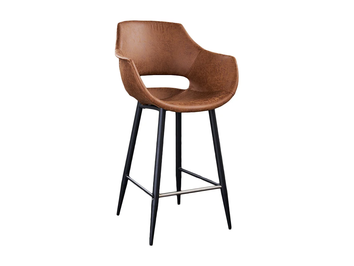 Tabouret - marron microfibre - ZAJA