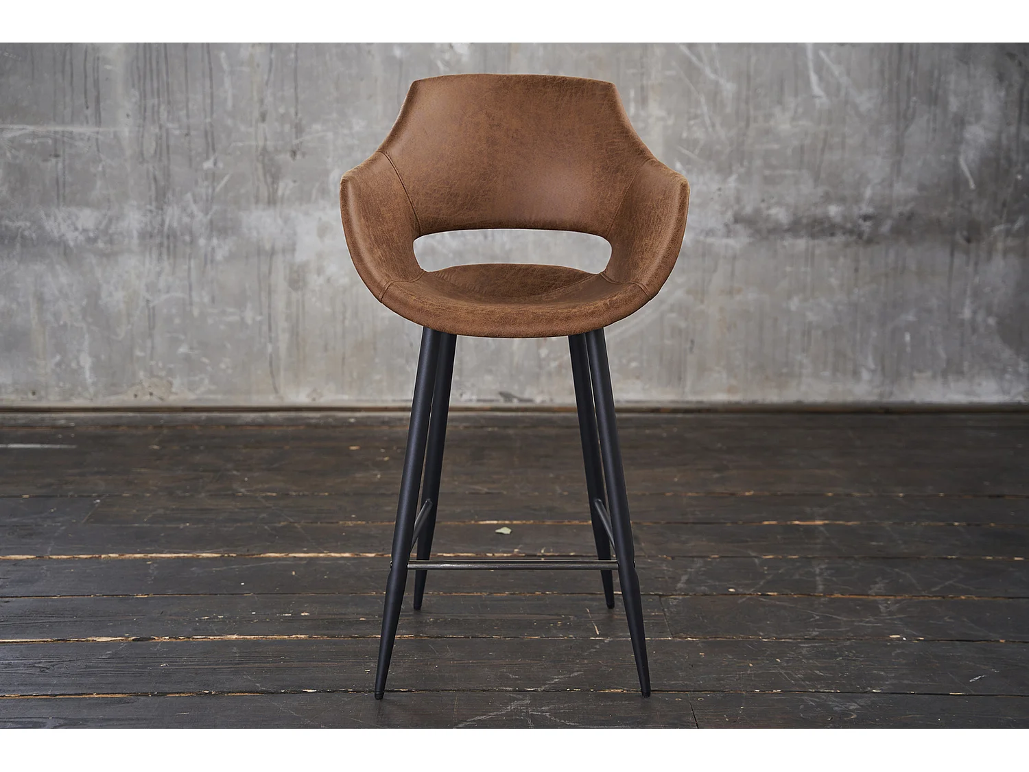 Tabouret - marron microfibre - ZAJA