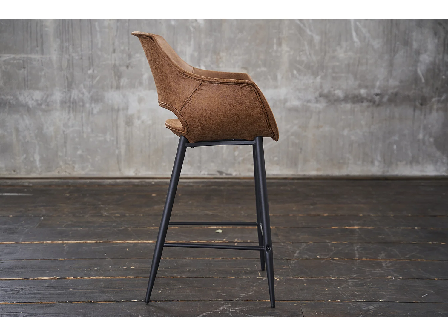 Tabouret - marron microfibre - ZAJA