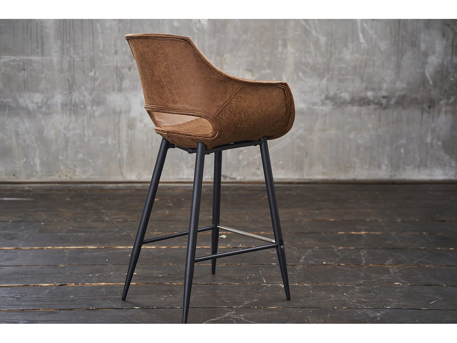Tabouret - marron microfibre - ZAJA
