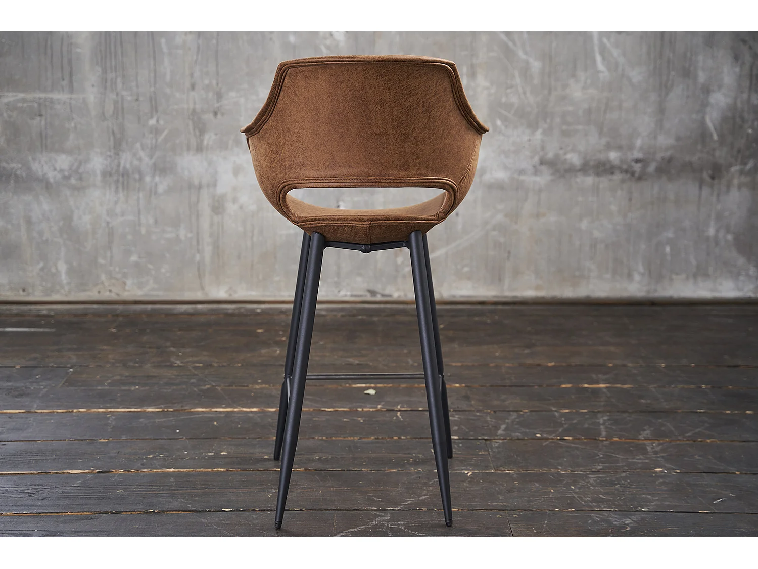 Tabouret - marron microfibre - ZAJA