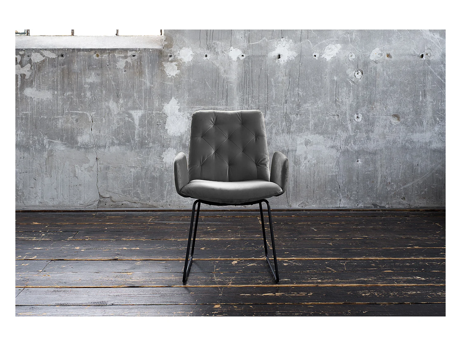Chaise - Gris Velours - NEW CHARME