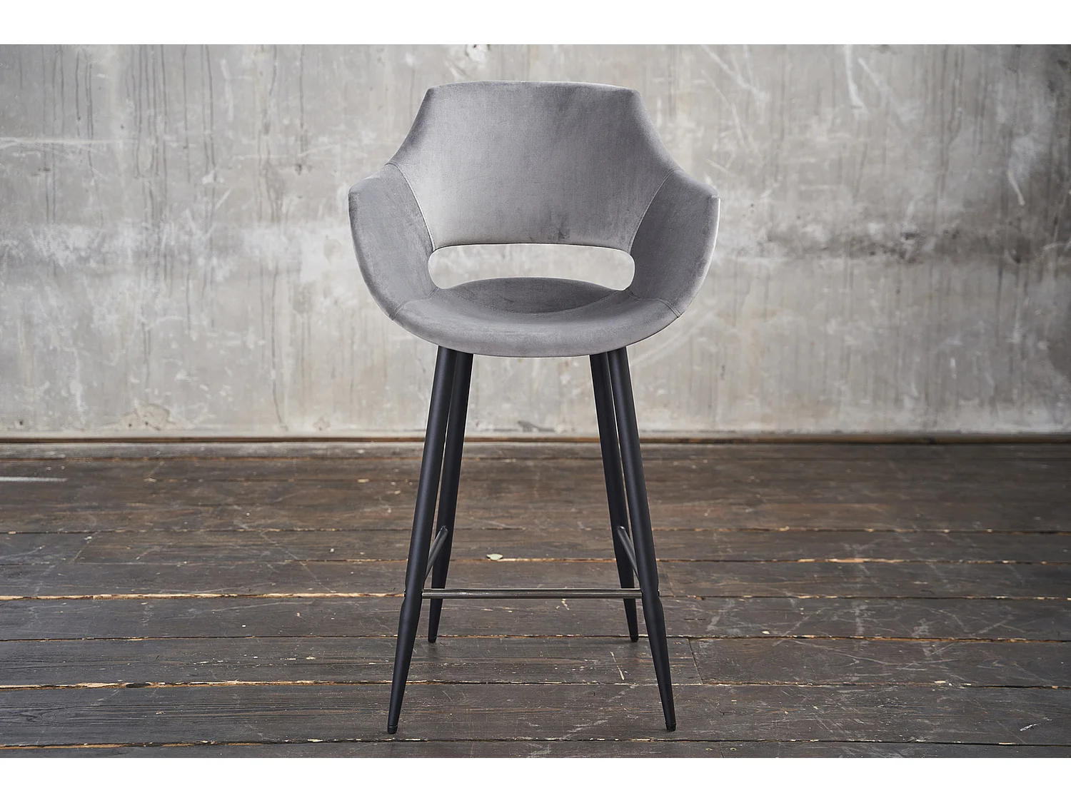 Barhocker - Grau Velvet - ZAJA