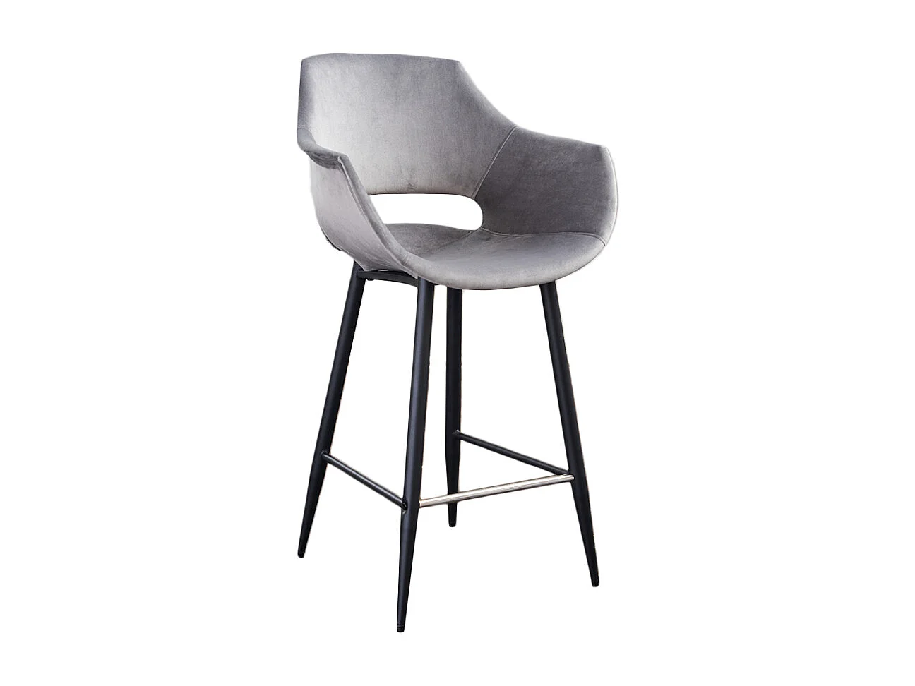 Barhocker - Grau Velvet - ZAJA