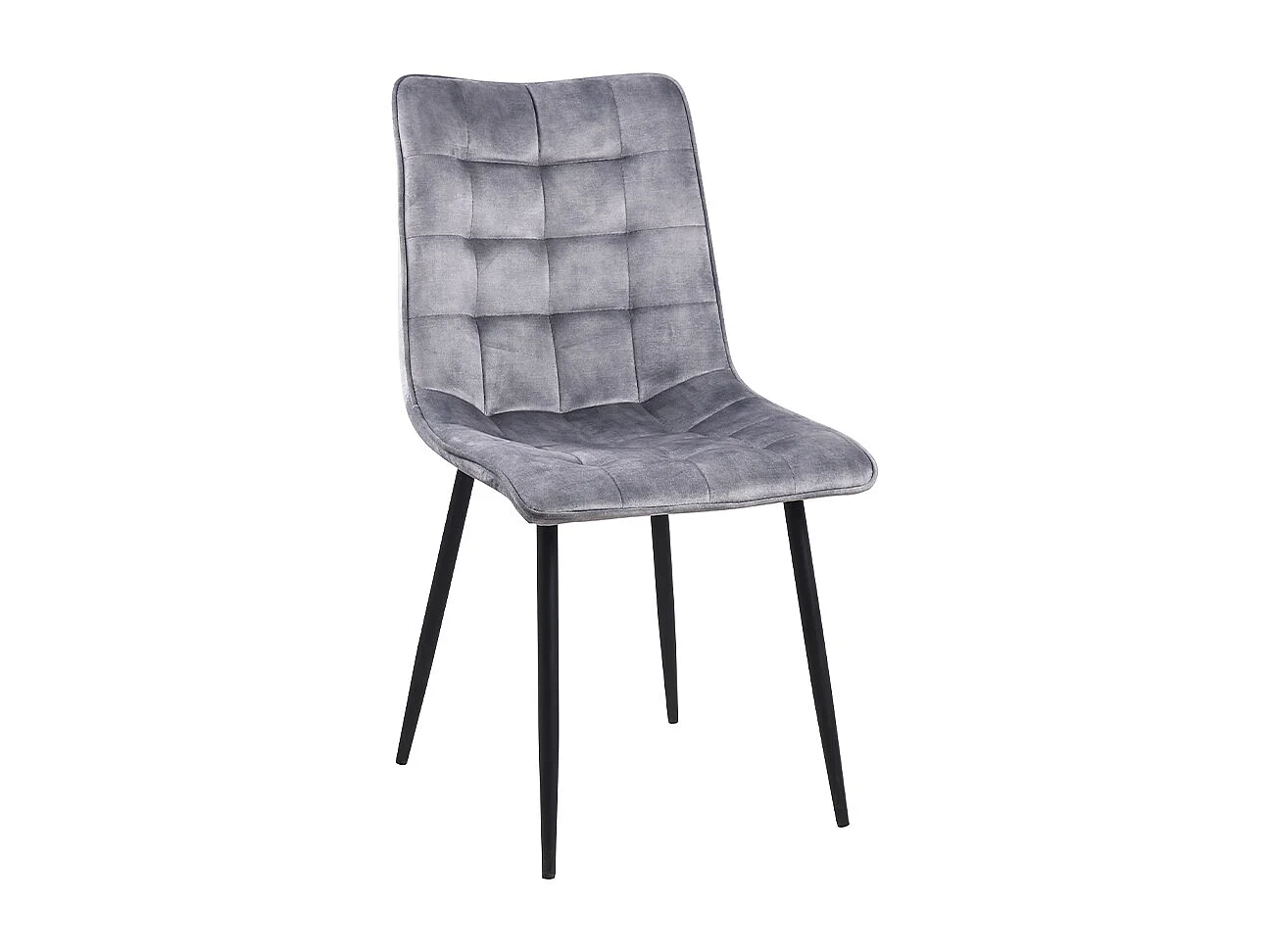 Polsterstuhl - Grau Velvet - CLARA
