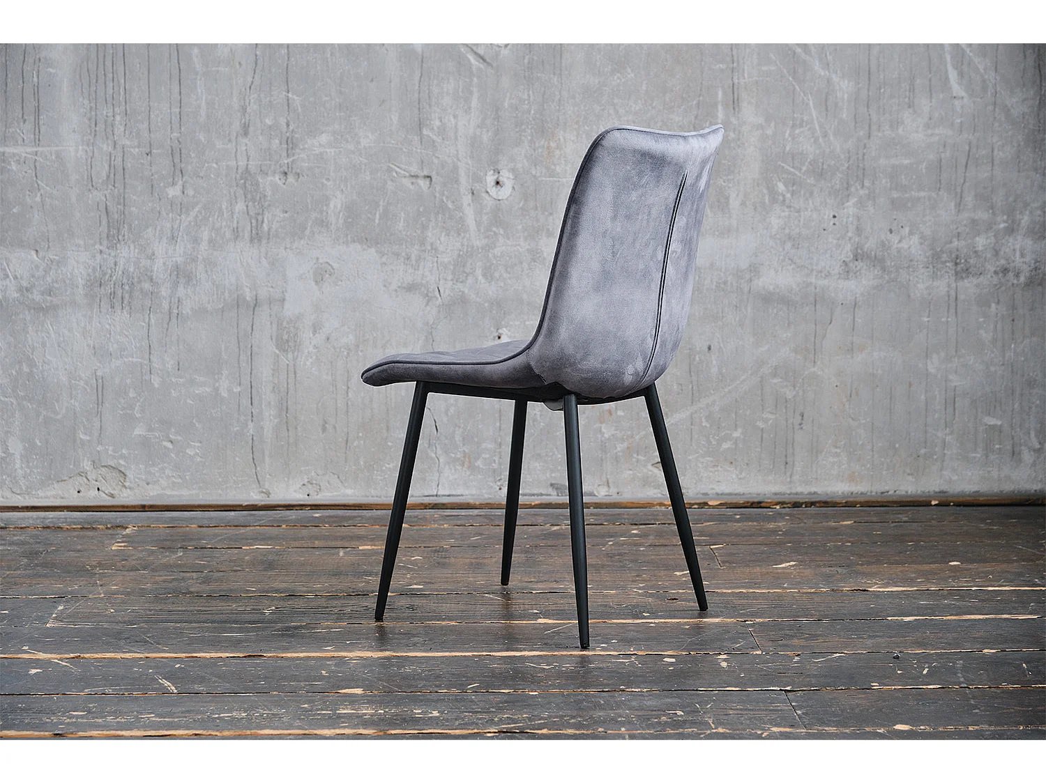 Polsterstuhl - Grau Velvet - CLARA