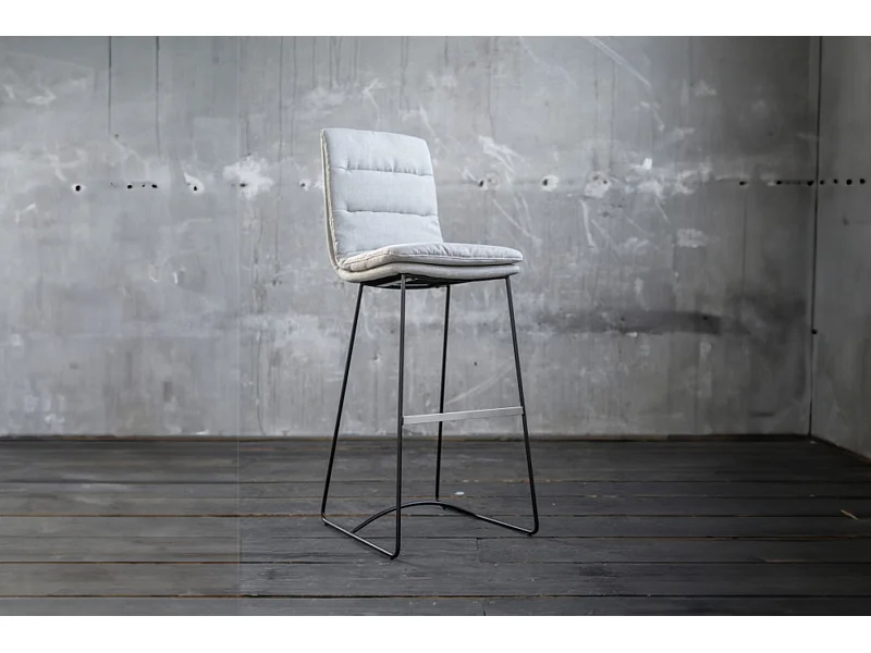 Taburete - gris claro tela tejida - VINCE