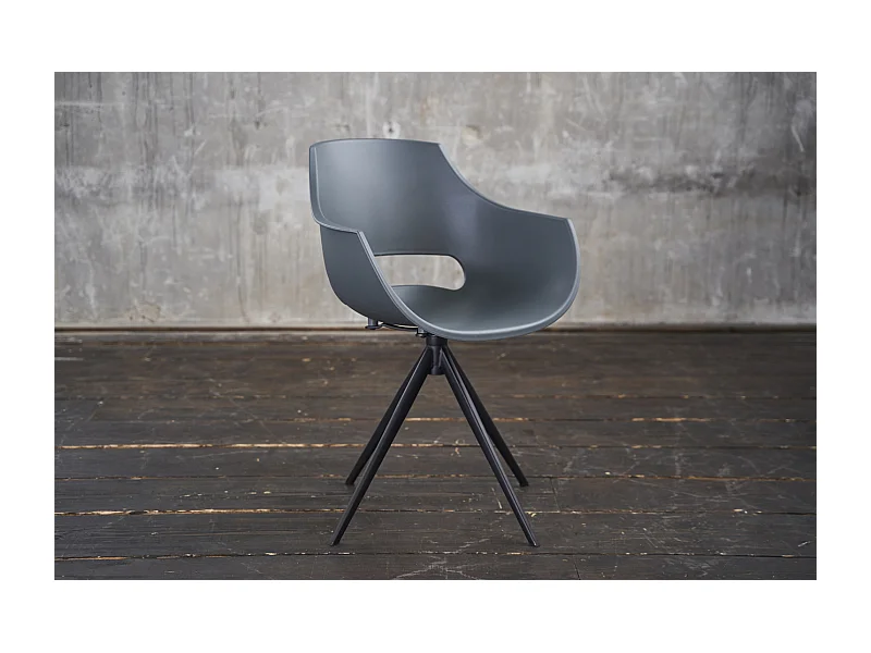 Drehstuhl - Anthrazit Kunststoff - ZAJA