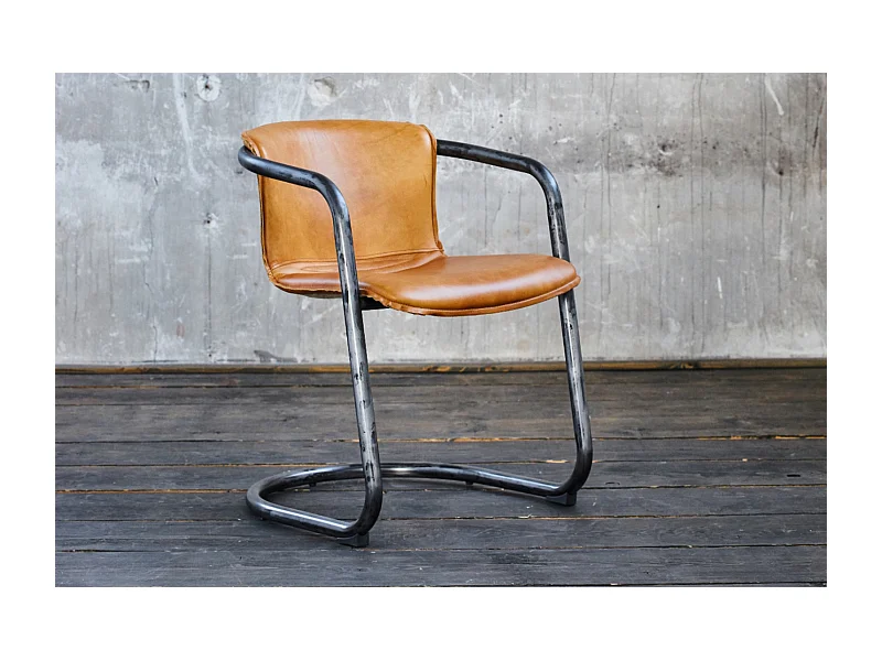 Esszimmerstuhl - Braun Leder - FILLY