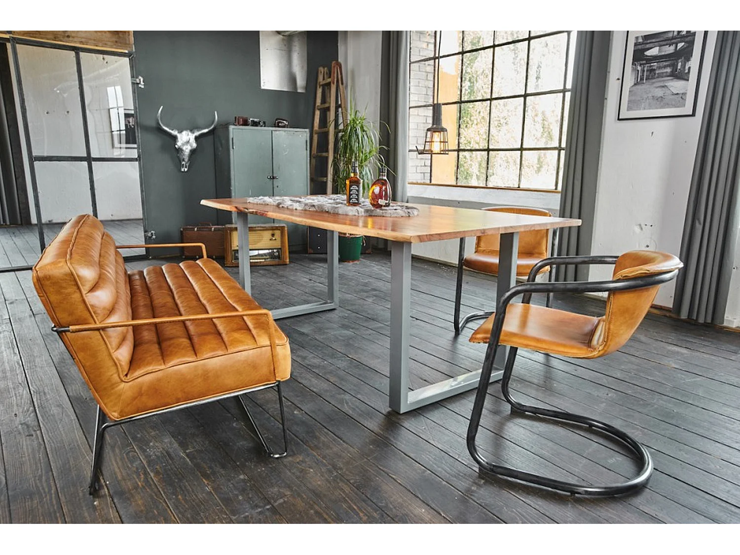 Eetkamerstoel - Bruin Leer - FILLY