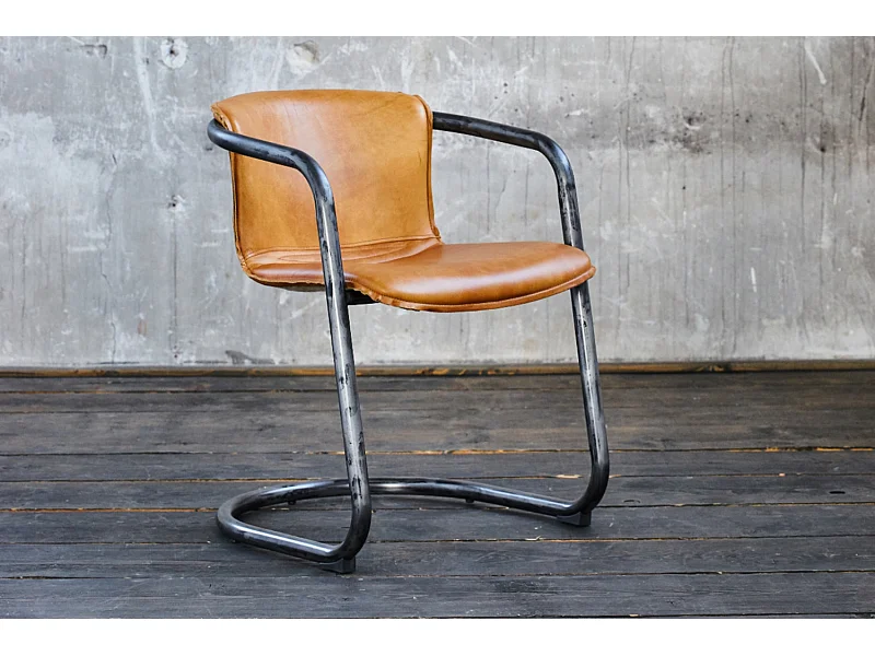 Chaise - marron cuir - FILLY