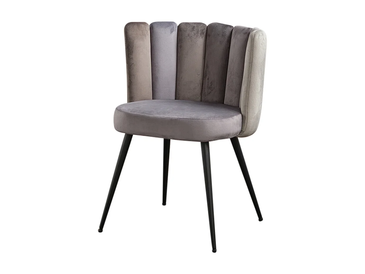 Silla tapizada - Gris terciopelo - JADA