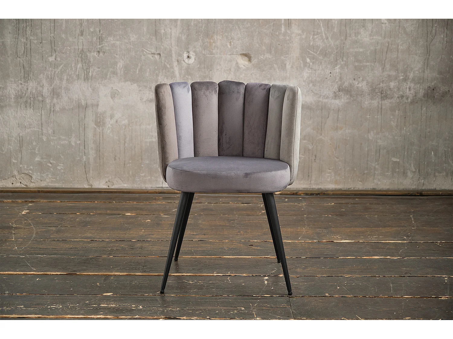 Silla tapizada - Gris terciopelo - JADA