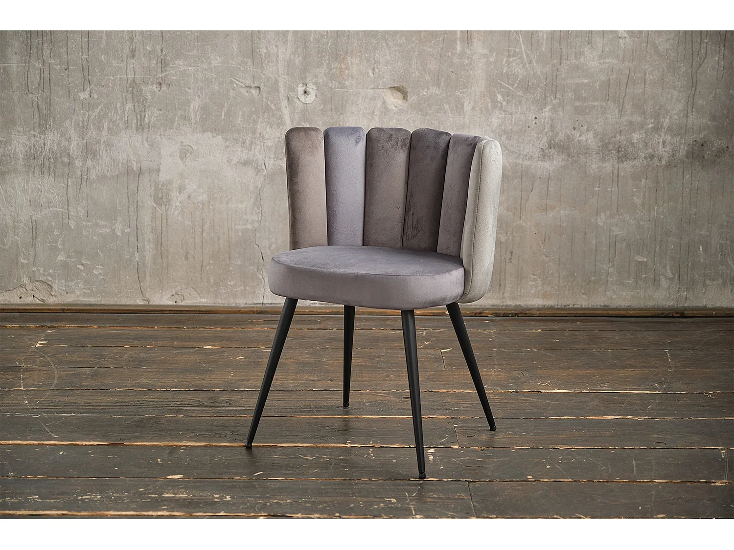 Silla tapizada - Gris terciopelo - JADA