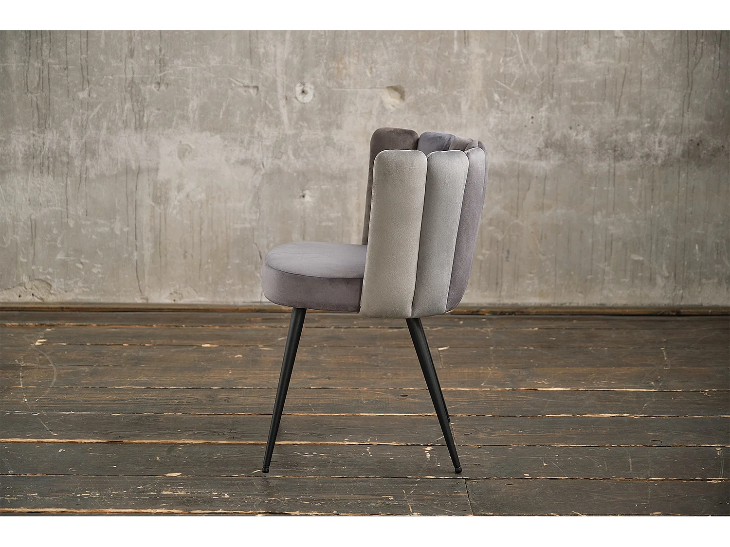 Silla tapizada - Gris terciopelo - JADA