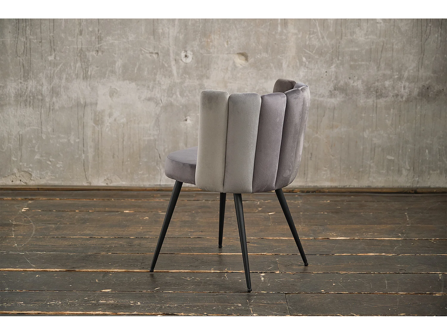 Silla tapizada - Gris terciopelo - JADA