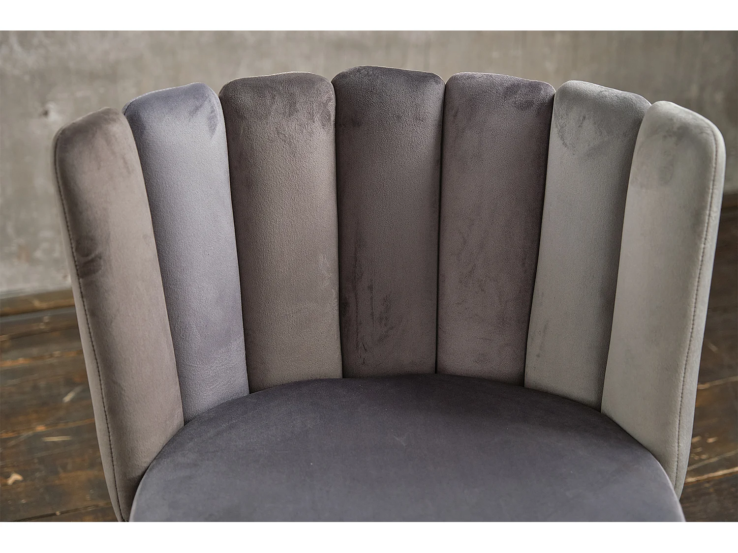 Silla tapizada - Gris terciopelo - JADA