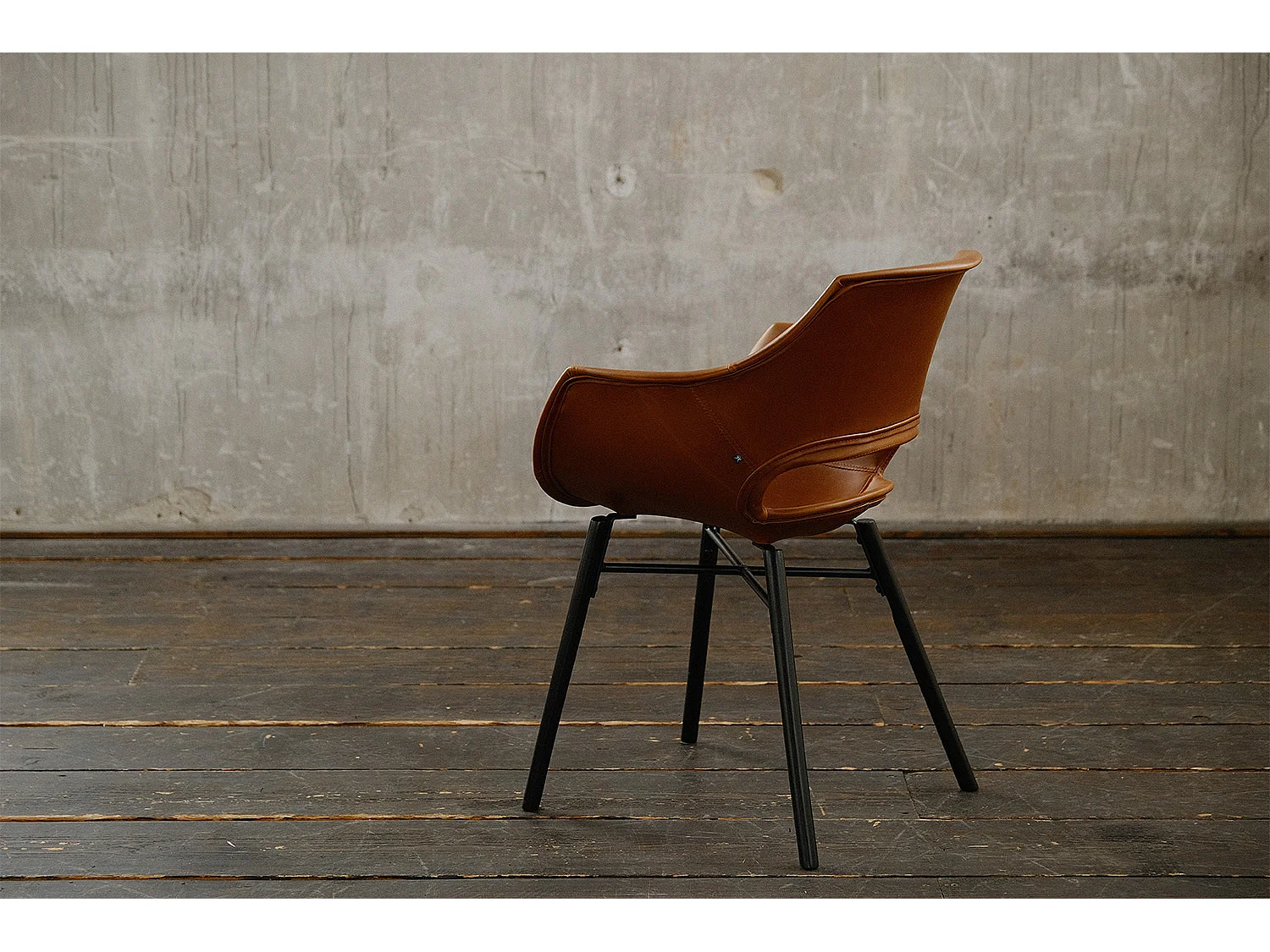 Stuhl - Braun Kunstleder - ZAJA